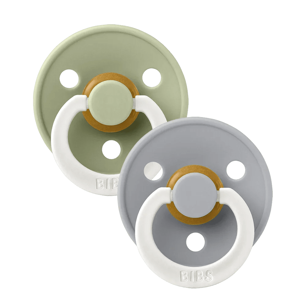 BIBS Colour Round GLOW - Sage / Cloud, 6-18 m - TinyStore.lt