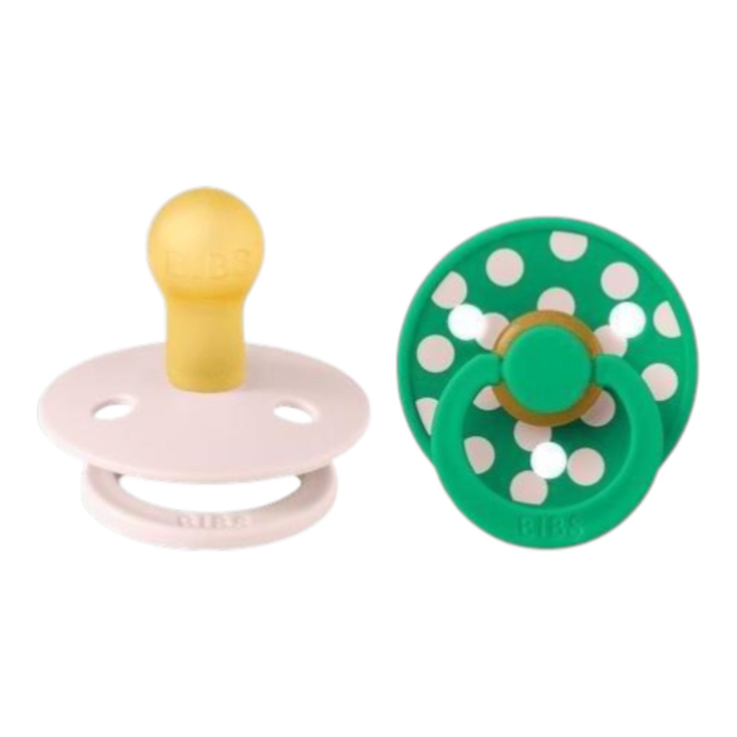 BIBS čiulptukai STUDIO Collection 0-6 mėn. 2 vnt., Spalva - Polkadot Petal / Cactus