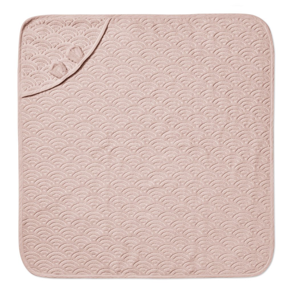 Cam Cam Copenhagen – Kūdikio rankšluostis su gobtuvu ir ausytėmis – GOTS – Dusty Rose