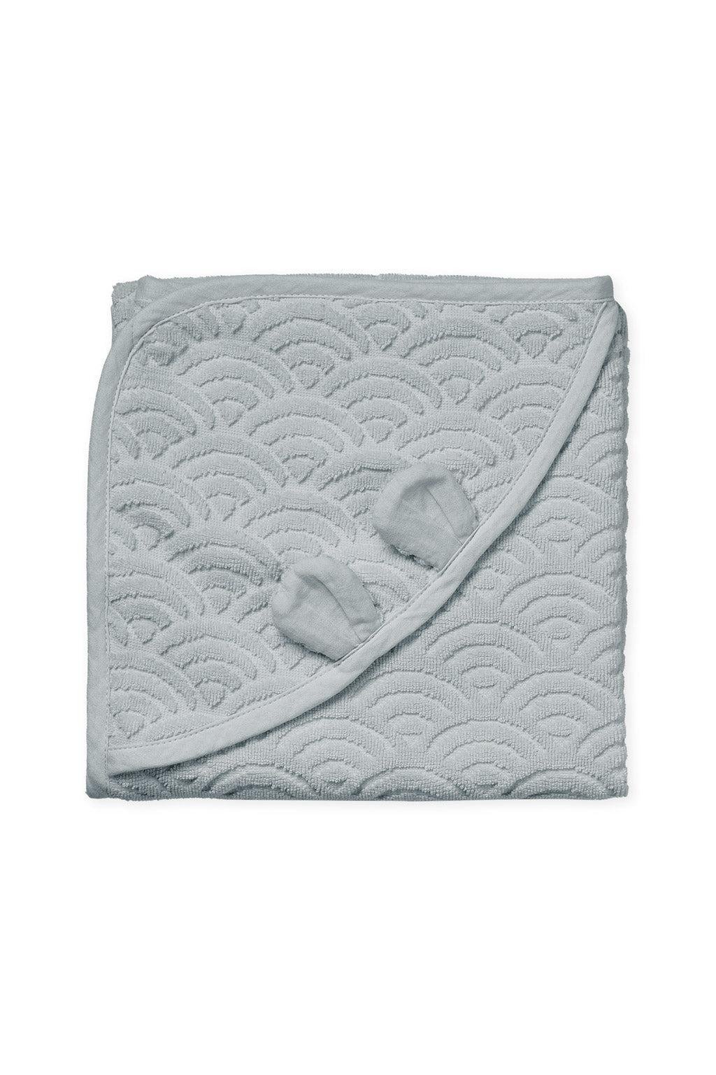 Cam Cam Copenhagen kūdikių rankšluostis su gobtuvu ir ausytėmis – GOTS – Classic Grey