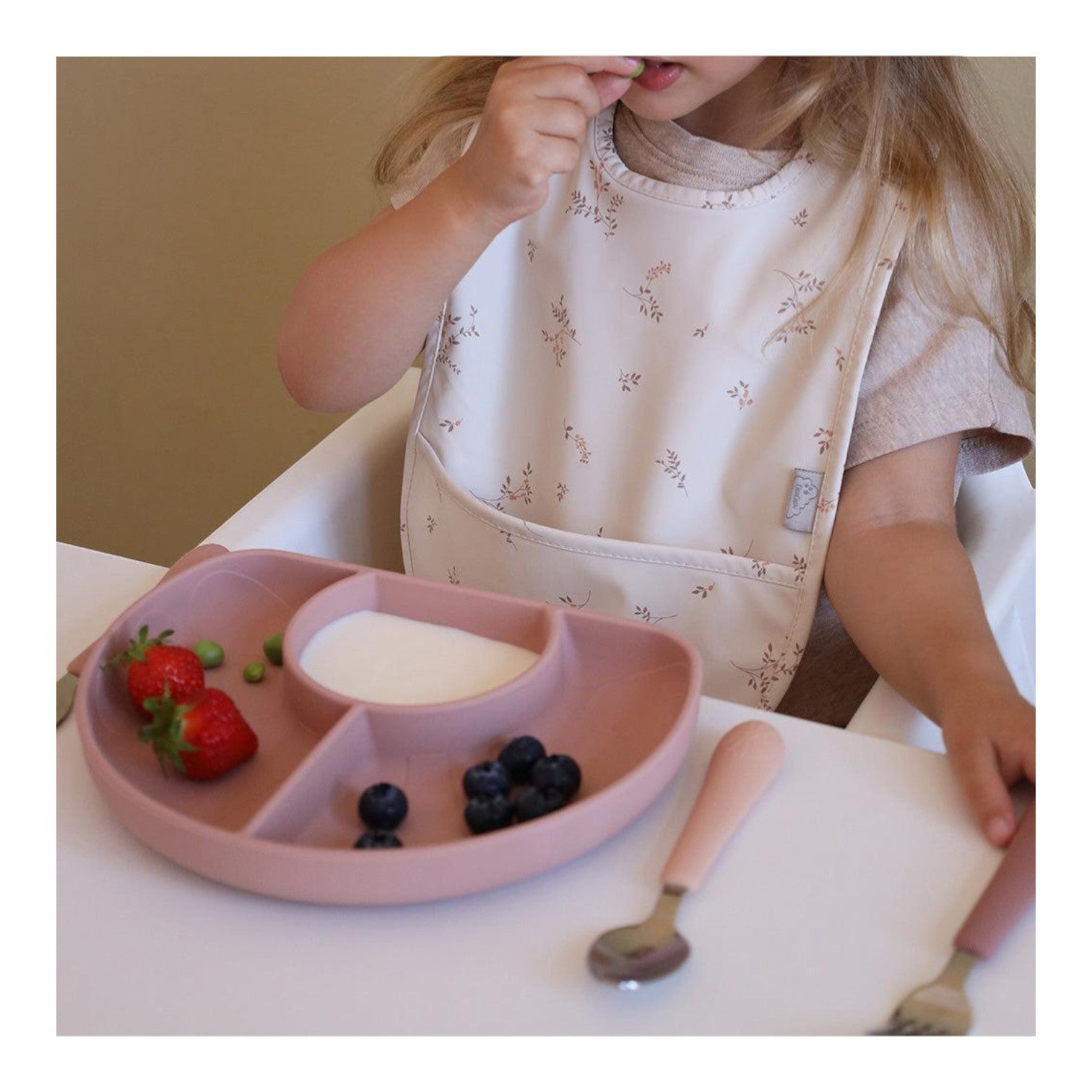 Cam Cam Copenhagen vaikų stalo įrankių rinkinys – Flower – Rose Mix