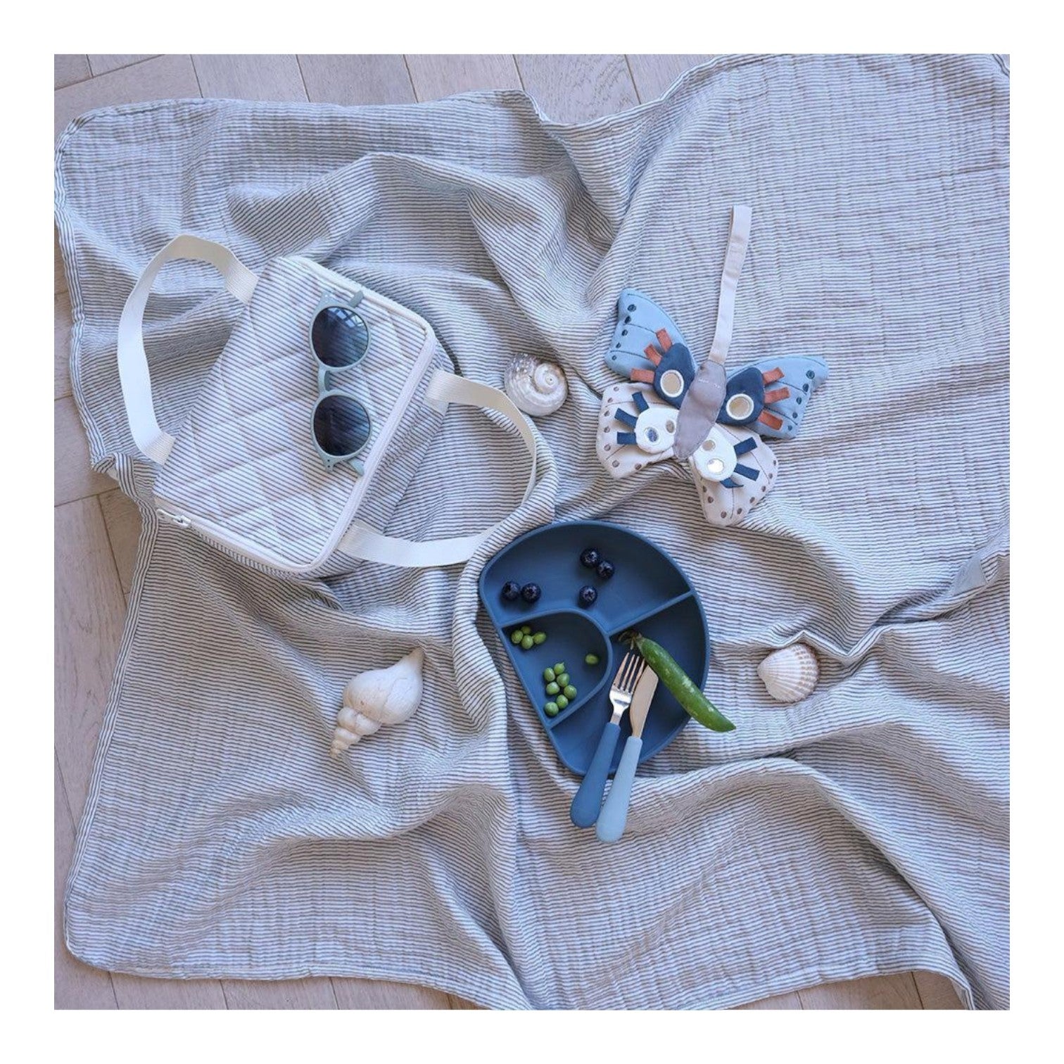 Cam Cam Copenhagen vaikų stalo įrankių rinkinys – Rainbow – Ocean Mix