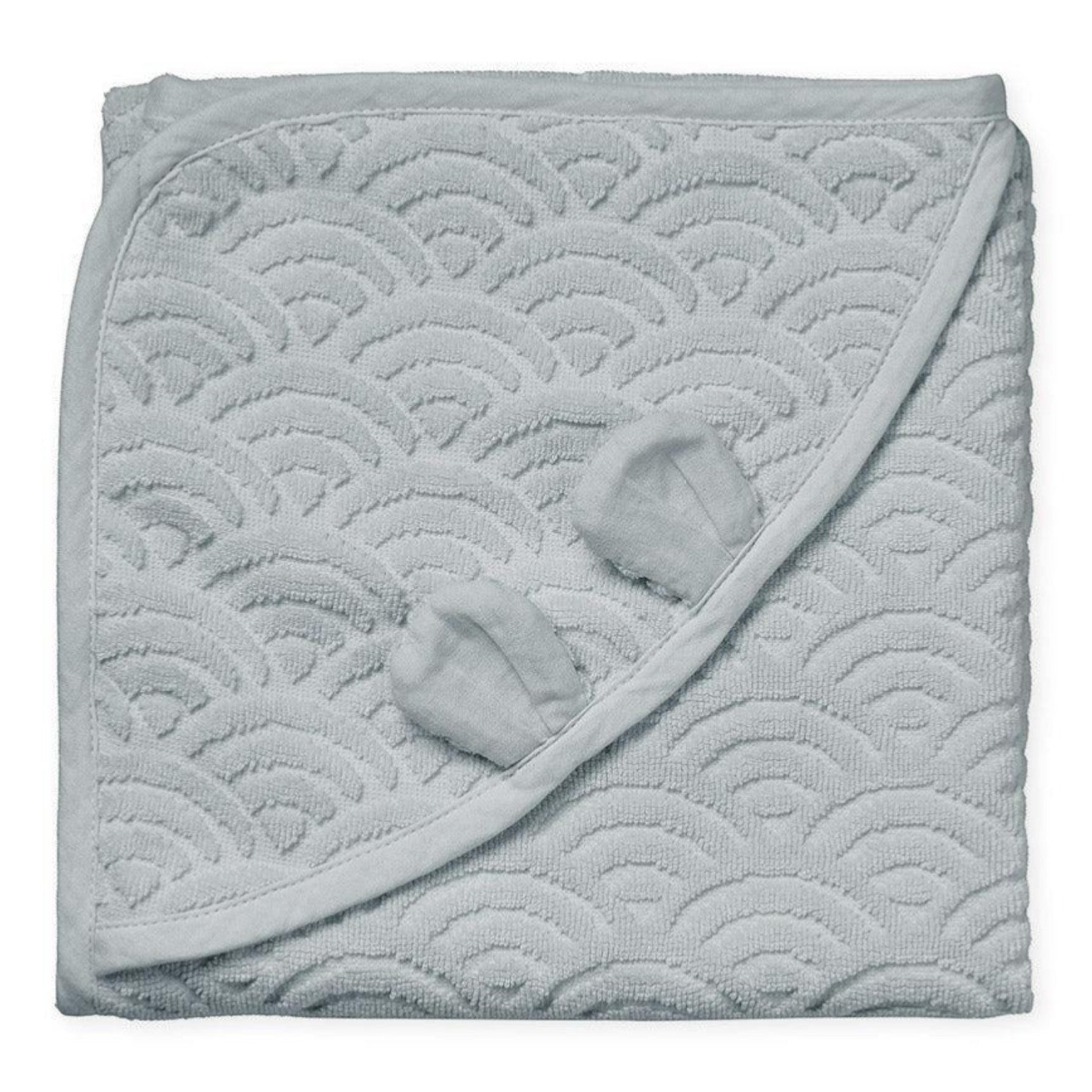 Cam Cam Copenhagen kūdikių rankšluostis su gobtuvu ir ausytėmis – GOTS – Classic Grey