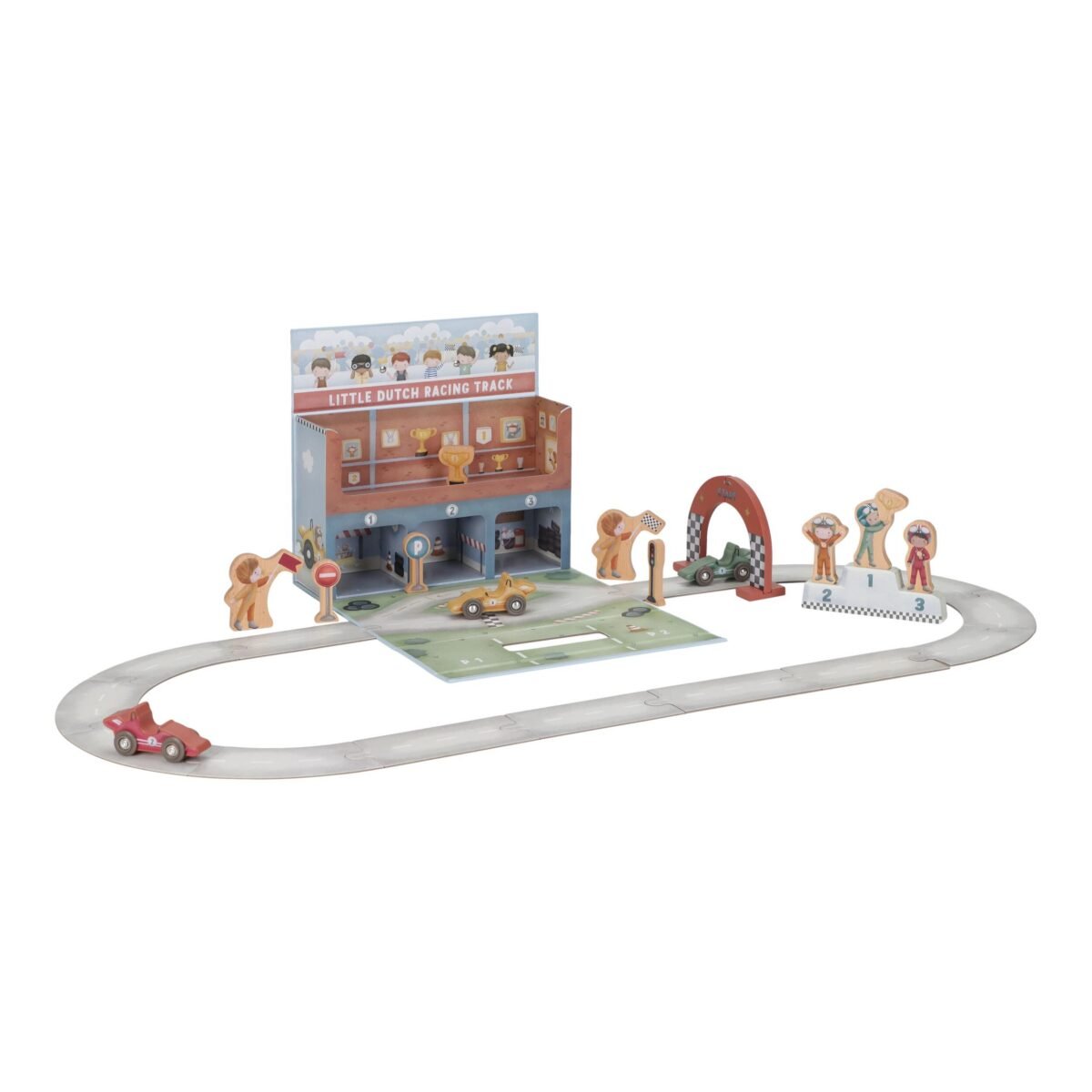 Little Dutch žaidimų lagaminas su lenktynių trasa - TinyStore.lt